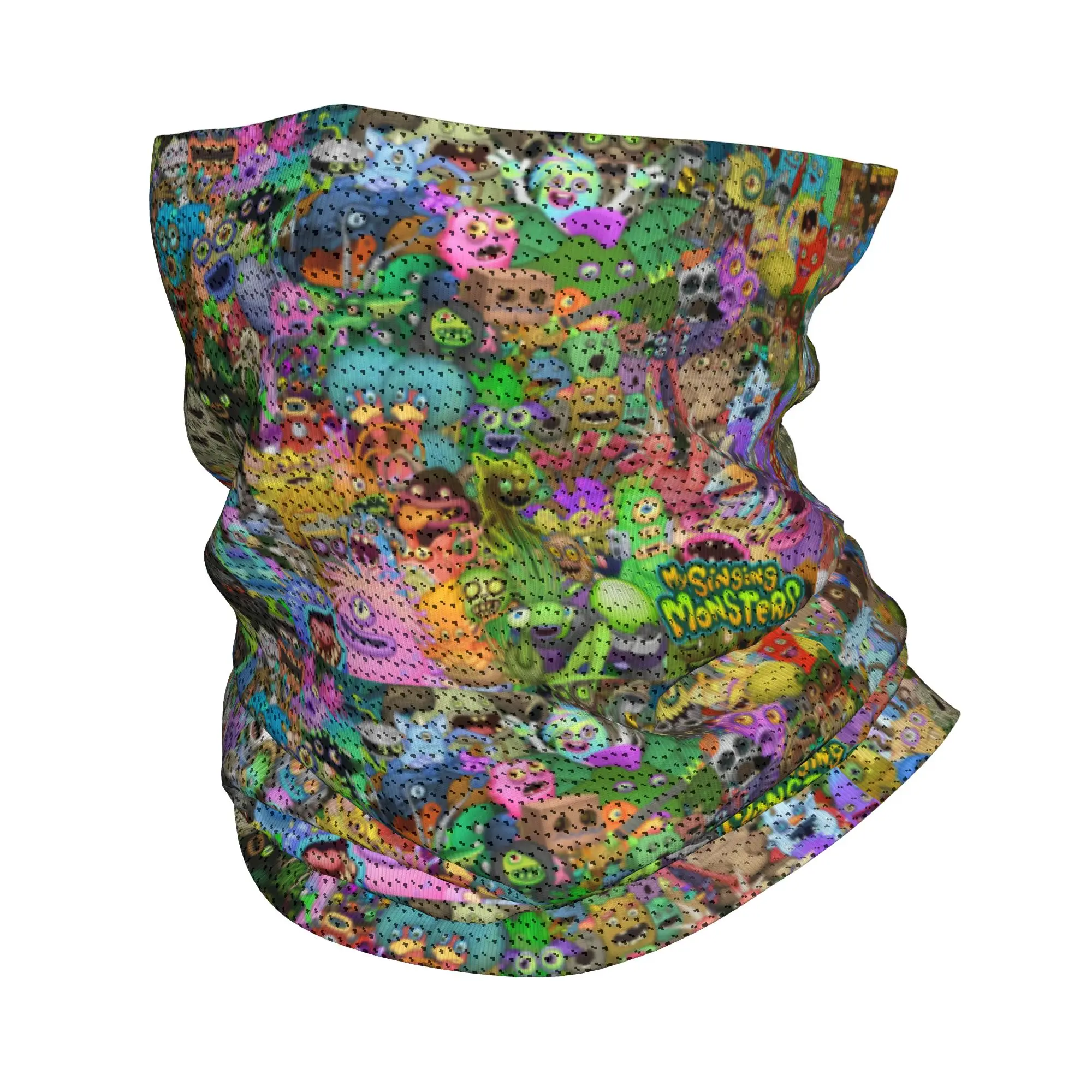 

Custom My Singing Monsters Bandana Neck Gaiter Windproof Face Scarf Cover Men Women Headwear Tube Balaclava