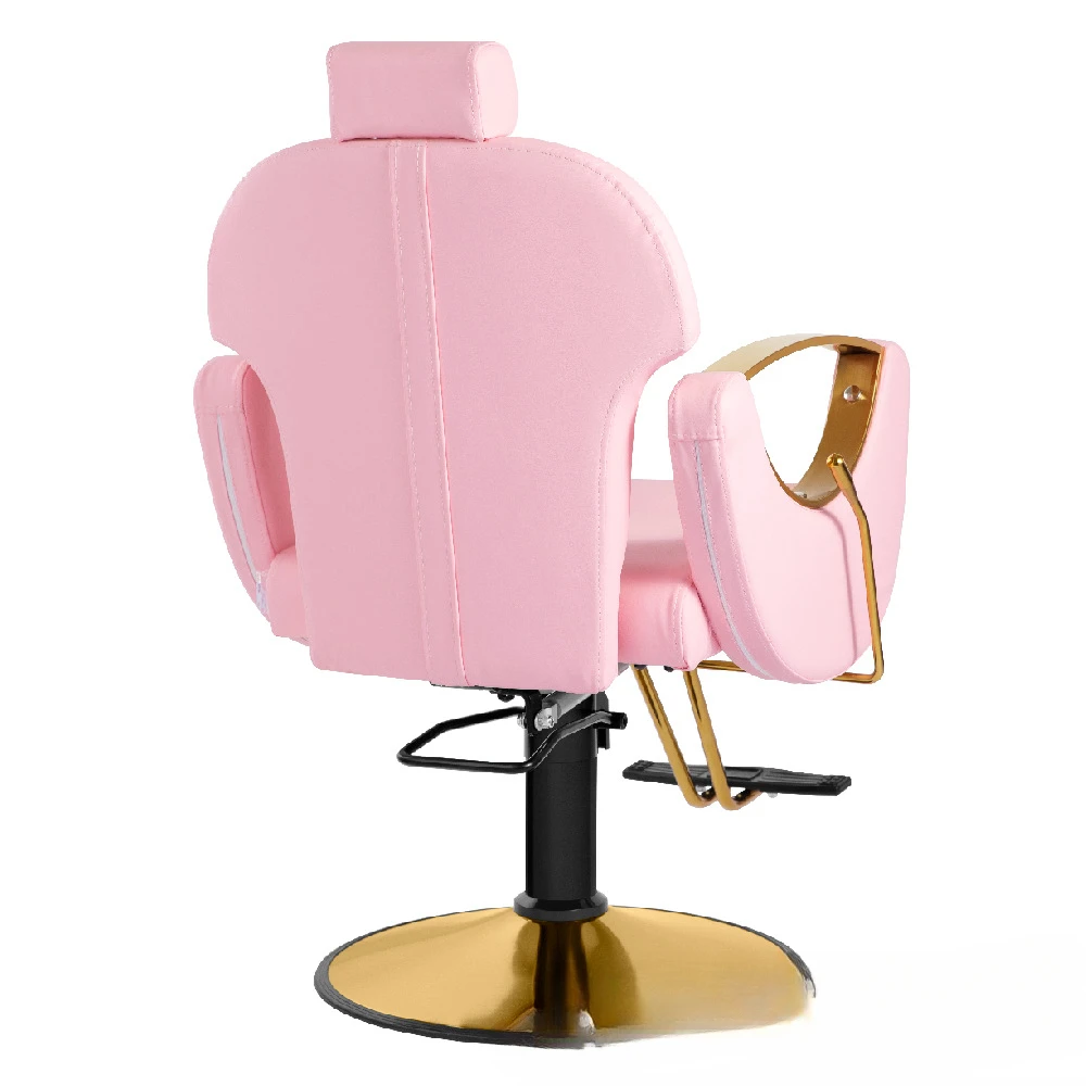 Hair salon chairs, gold beauty chairs