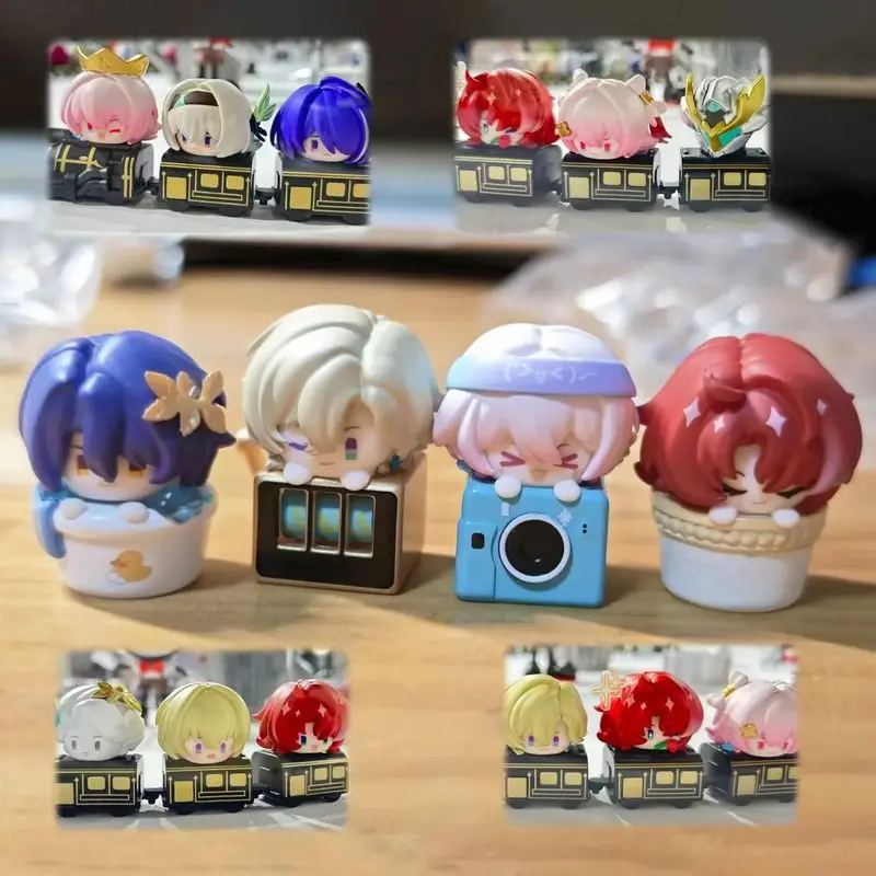 Genuine Mihoyo V2 Keycap Honkai Star Rail Stackable Figures Trendy Blind Box Toy Figurine Desktop Decoration Gift Ornament