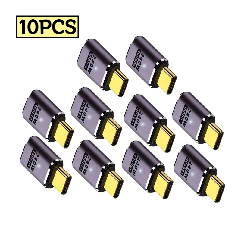 10PCS 240W USB4 USB‑C to USB‑C Pass‑Through Adapter, 40Gbps Data, 8K@60Hz Video for MacBook
