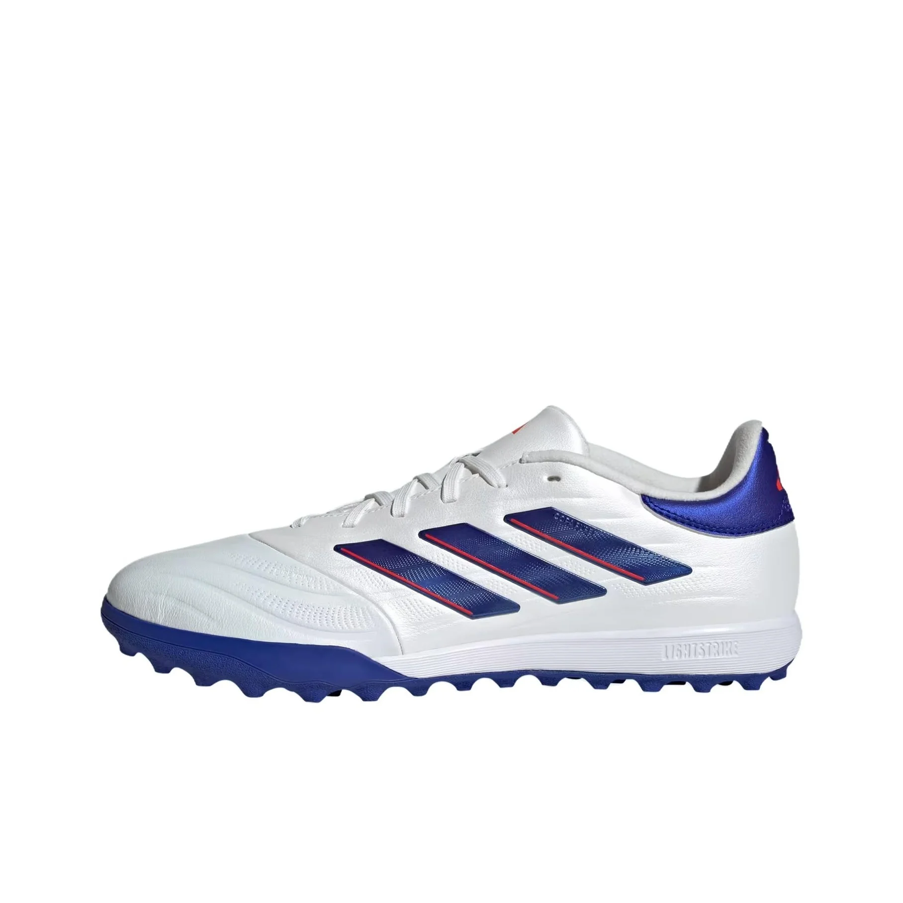 Adidas COPA PURE 2 Soccer Shoes Unisex Low Top White/Bright Blue/Red Fluorescent IG6407