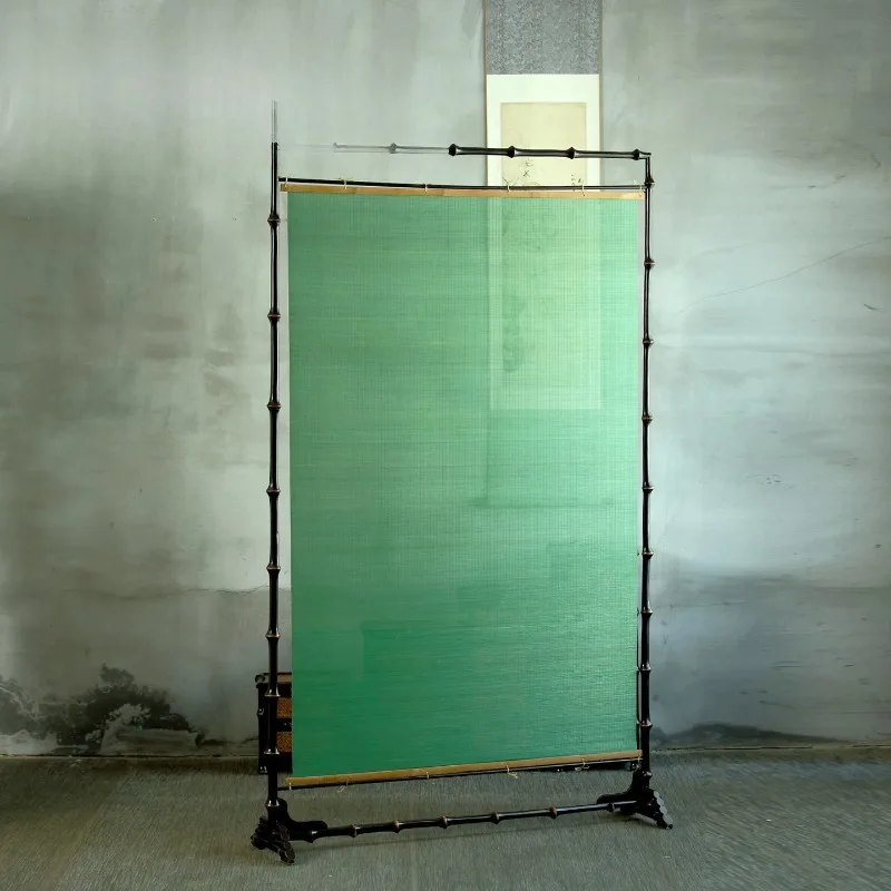 Large screen, Song Dynasty aesthetics, bamboo partition, Chinese style single fan porch blocking mobile seat screen