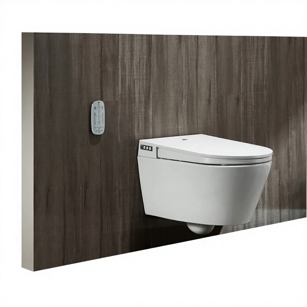 New-style Luxury Ceramic Bathroom Smart Wall-hung Toilet With Remote-Controlled Multi-function Automatic Flushing Self-Cleaning