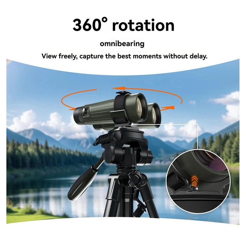 Telescope Mount 38MM Quick Release Plate 1/4 Screw Supports 360° Rotation for Monoculars Binoculars Backpack Mount-VVNB