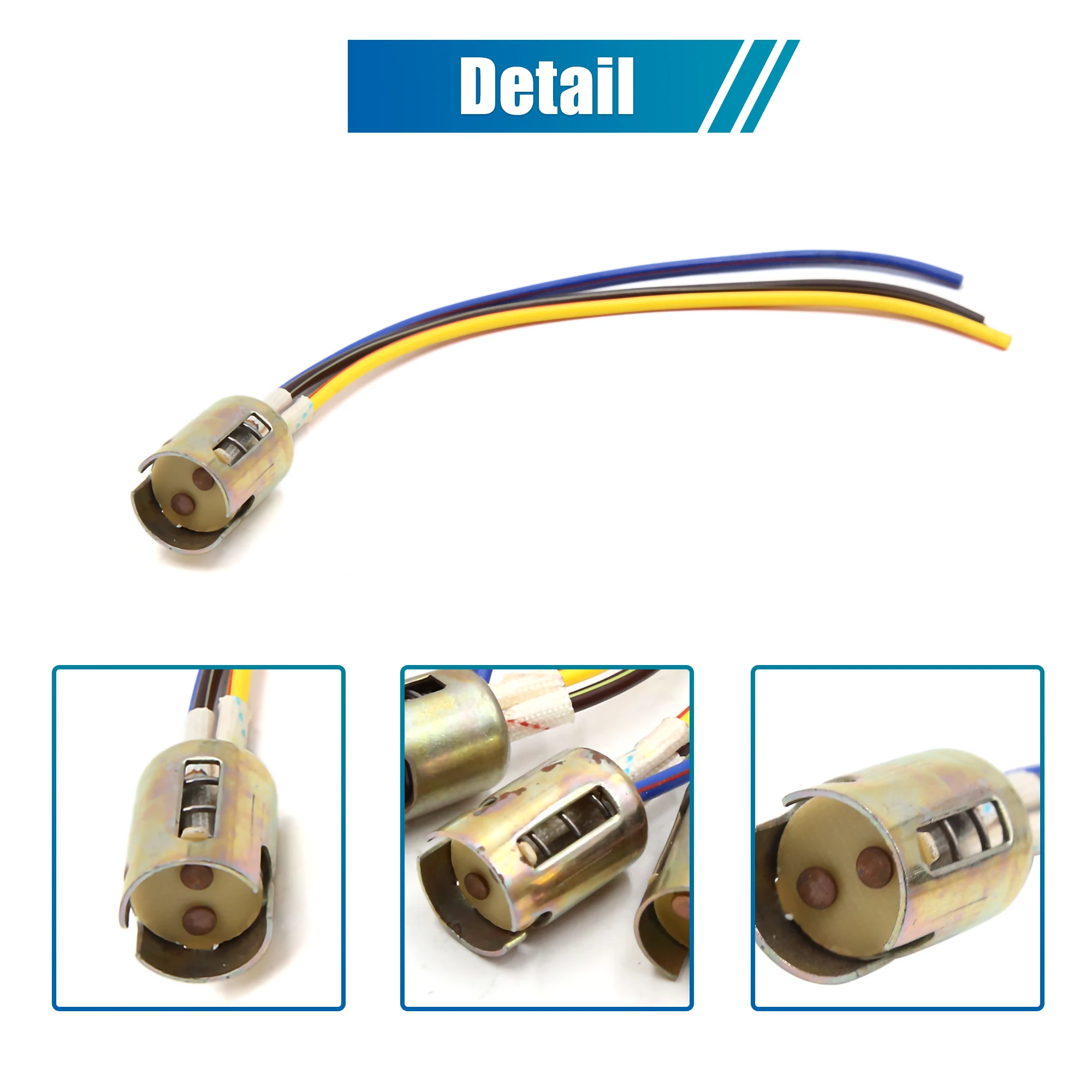 X AUTOHAUX 2/3/4/6pcs Auto 3 Wires 1157 Bulb Socket Brake Turn Signal Light Harness LED Lamp Adapter Car Replacement Accessories