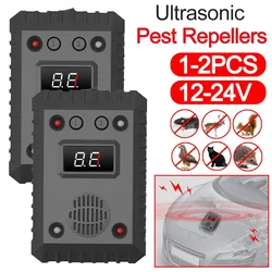 Ultrasonic Car Rat Repeller 8 LED Strobe Lights Rodent Repellent Ultrasound Alarm Mouse Rat Repeller for Auto/Interior/Warehouse