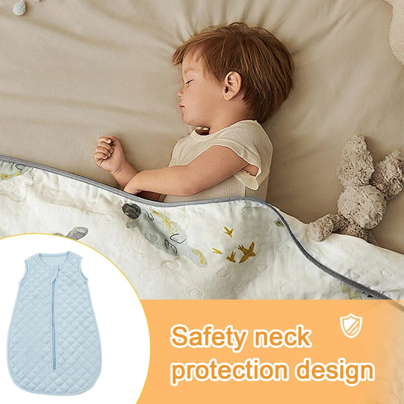 Детский спальный мешок, хлопковый тонкий спальный мешок, натуральное удобное носимое одеяло, спальный мешок, пеленание для кемпинга, детского сада, лето