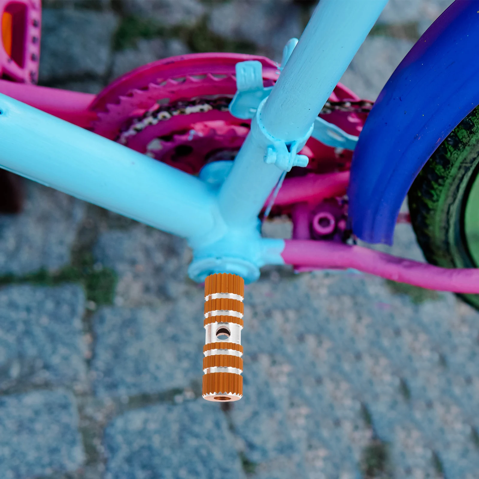 

One Pair Bicycle Peg Stunt Pedals Aluminum Alloy Cylinder Seat Axle Quick Release Easy Install Mountain Bike .5mm 10mm