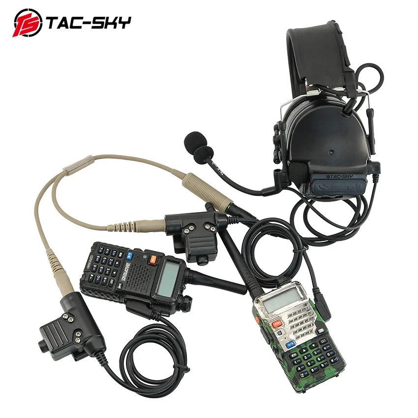 TS TAC-SKY TACTICAL HEADSET ACCESSORIES Single To Dual Communication Adapter For SORDIN COMTA Headsets