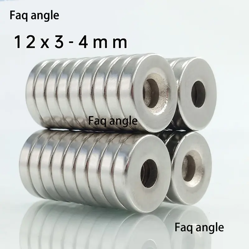 12x3-4 Rare Earth Magnet N52 Round With Hole Closet Door Magnet for Welding Super Powerful Neodymium Magnets Magnetize Magneat