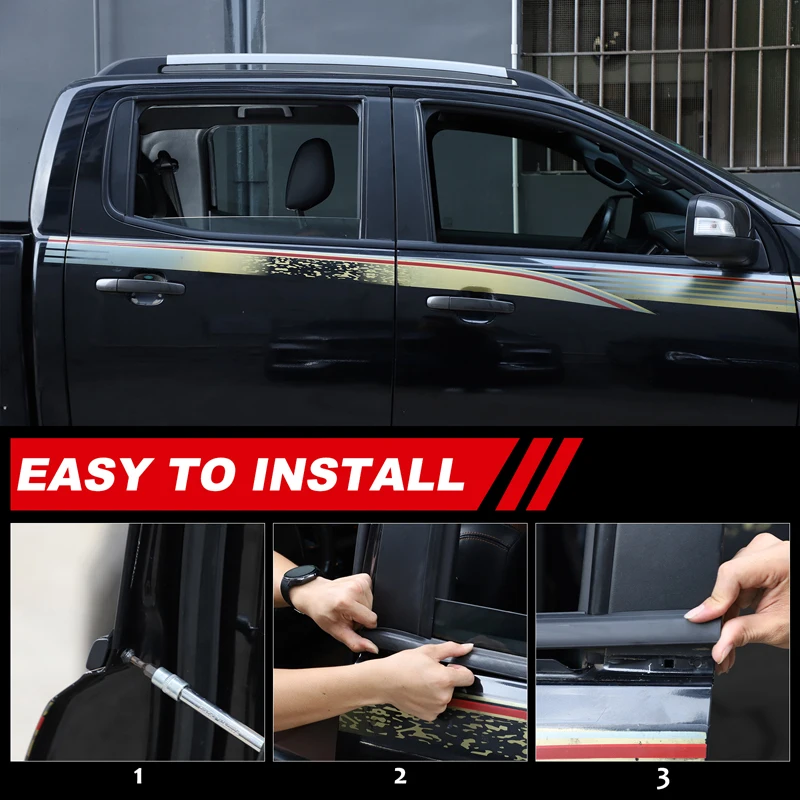 

Для Ford Ranger 2012-2021 (4 двери) автомобильные наружные окна резиновый уплотнитель водонепроницаемая нажимная лента уплотнительный ремень молдинг отделка