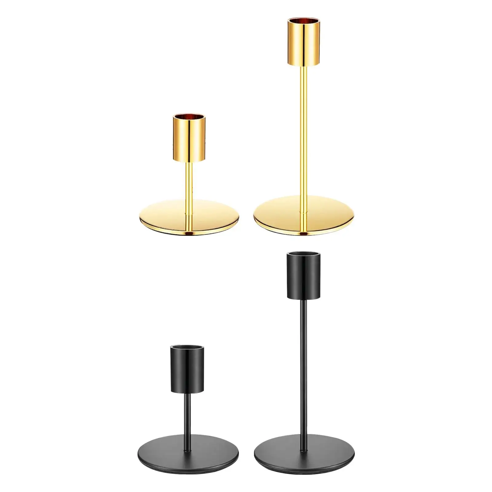 2 pièces ci-après porte-bougeoirs coniques, métal rétro simple et robuste pour salon, mariage, salle à manger, décoration d'intérieur