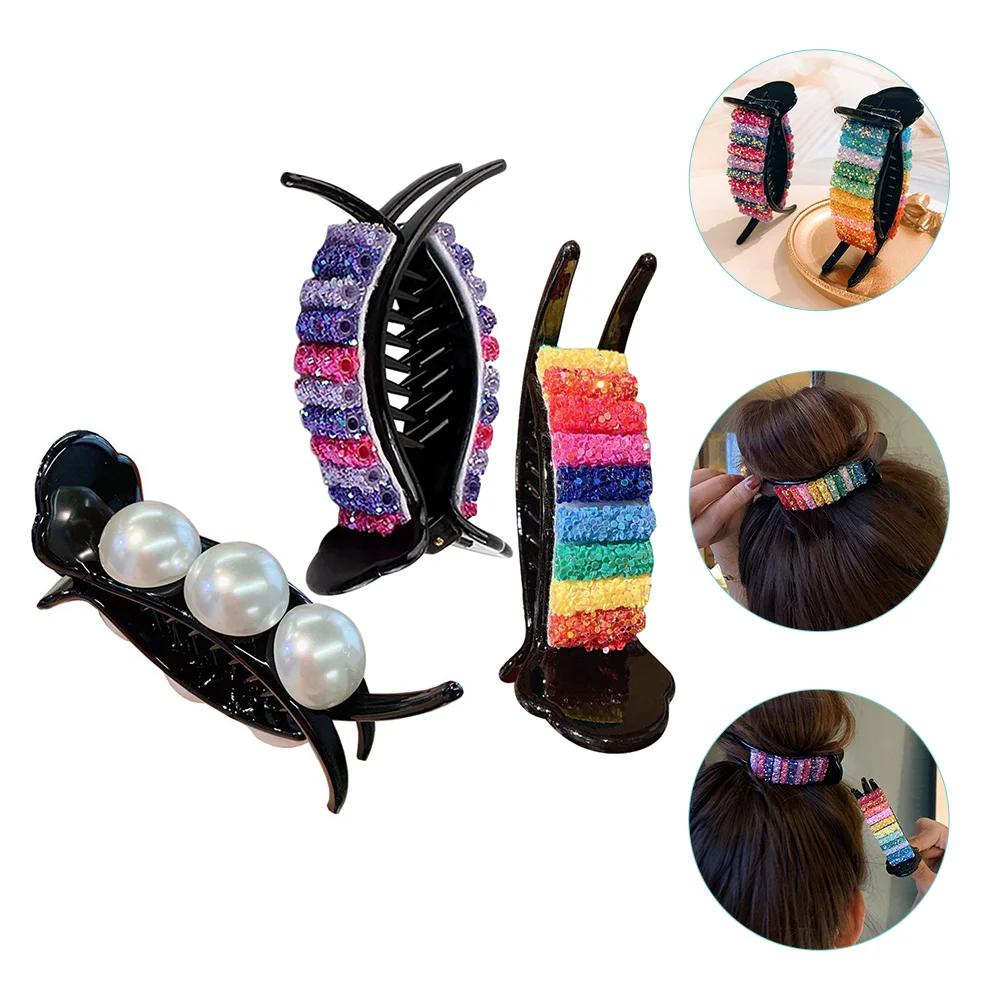 

3pcs Hair Clips for Women Beautiful Claw Clips Accessories Ornaments Hairpin Barrettes Styling Tool Safe Material