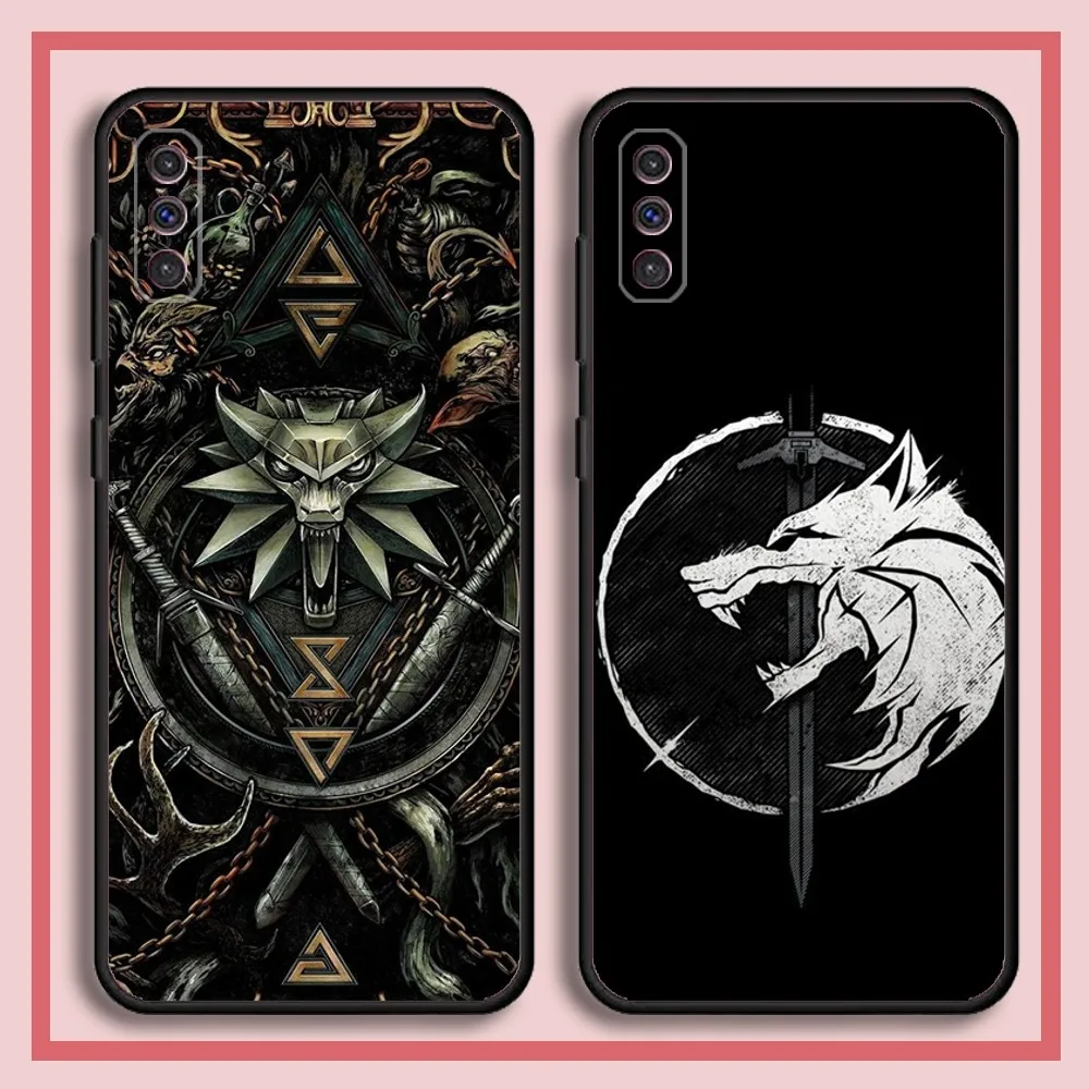 The W-Witcher Game Phone Case For Samsung S23,23,22,30,21,10,9,Note20 Ultra,Lite,Ultra,5G,Plus,FE,Black Soft Case