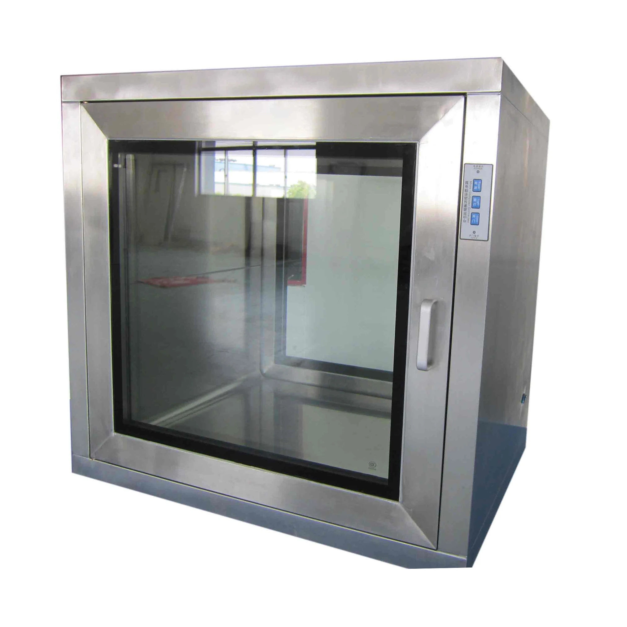 Static Type Electrical Interlock Clean Room Pass Through Box Stainless Steel Fabrication Pass Box For Cleanrooms