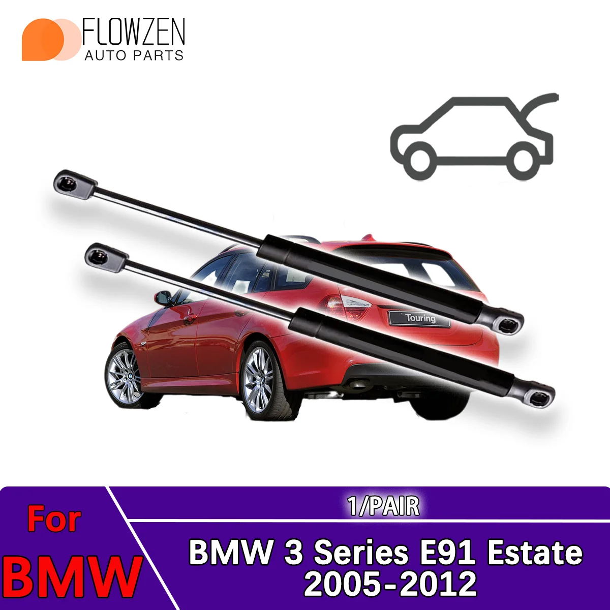 

For BMW 3 Series E91 Estate 2005-2012 Trunk Gas Struts Spring Bar OE 51247127875 Rear Shock Strut Bar Pressure Rod