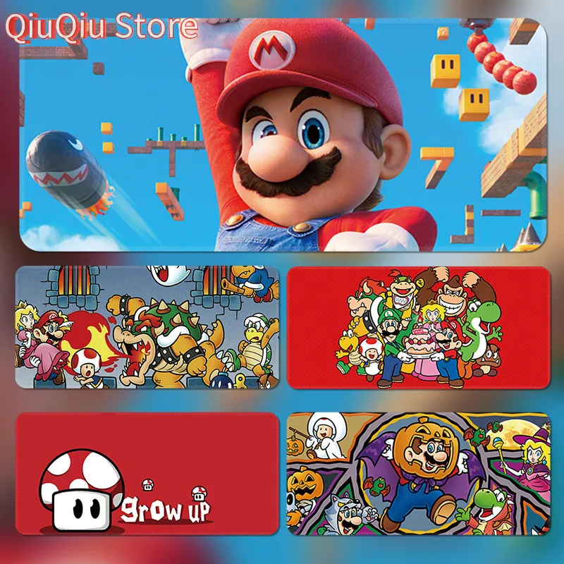 

Mario Mouse Pad Large Computer Desk Pads Office Special Non-slip Rug Custom Anime Cartoon Keyboard Mat