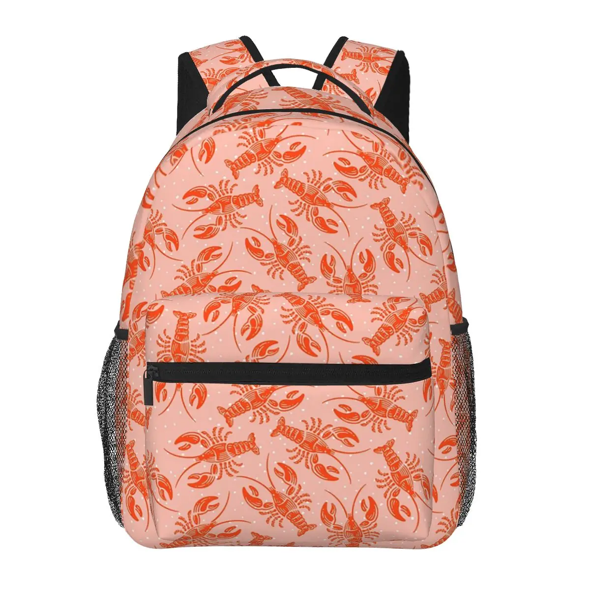

Lobster Pattern Cartoon Student Backpack School Bag Hiking Travel Daypack for Boys Girls Fashion Bookbag Shoulder Bags