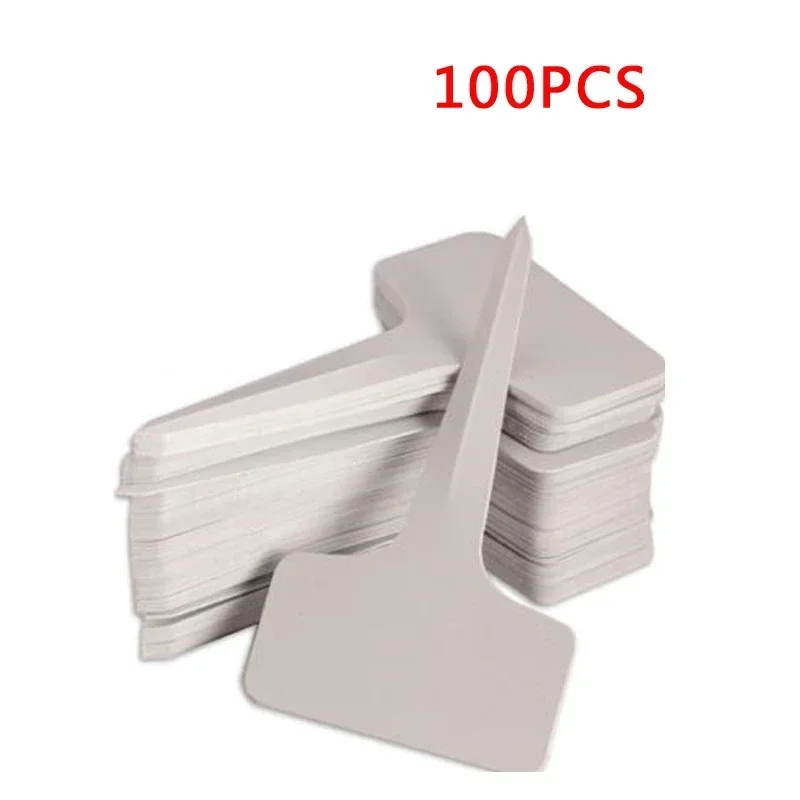 50pcs Garden Plant Lable Tag 6*10cm Plastic T-type Tags Markers Waterproof For Green House Nursery Gardening Decor Supplies