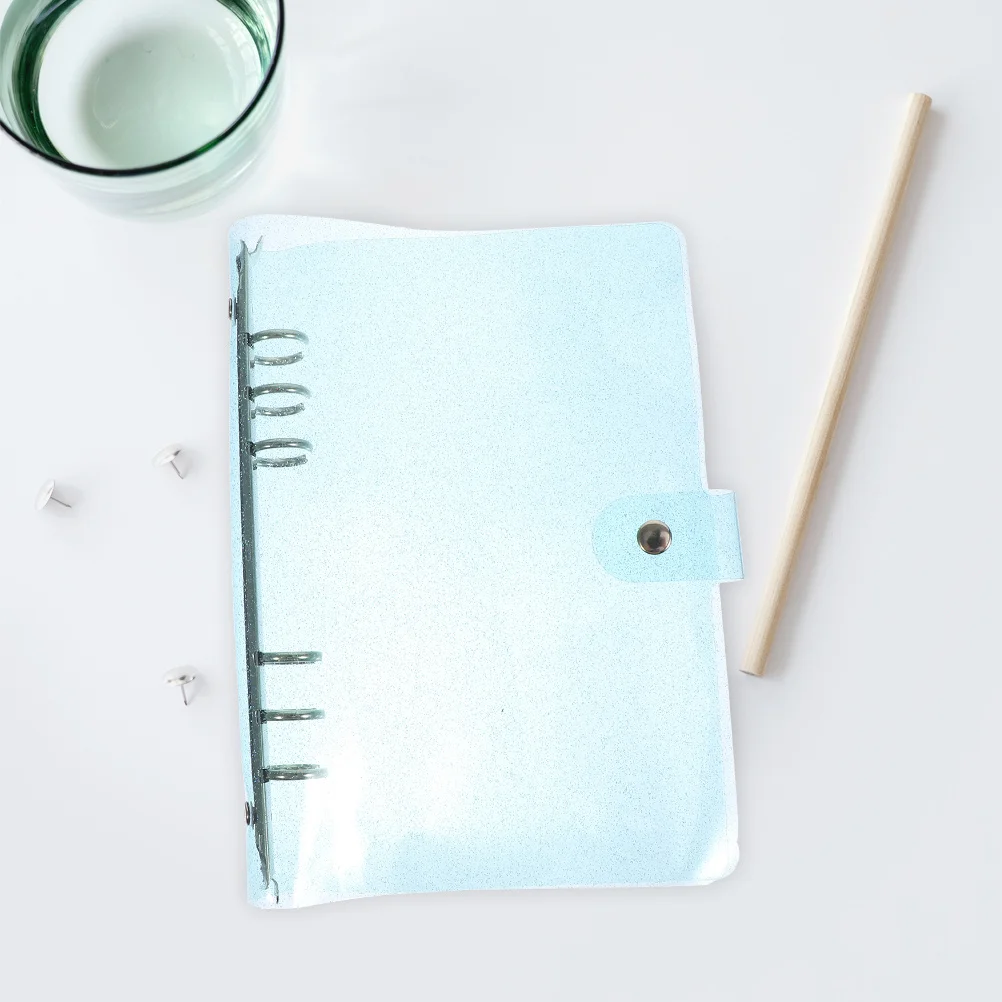 2 Pcs Scrapbooking Loose-leaf Journal Binder Planner Shell Notepad PVC Case Protector Portable Diary Notebook Cover Protective