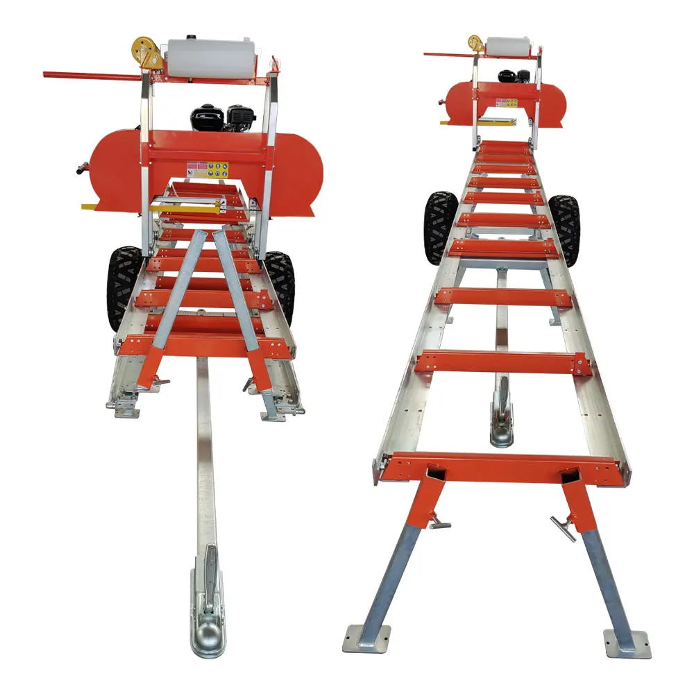 18 inch goedkope benzine aangedreven draagbare zaagmolen voor het zagen van houtstammen, geschikt voor boerderijen, bosbouwprojecten en particuliere gebruik.