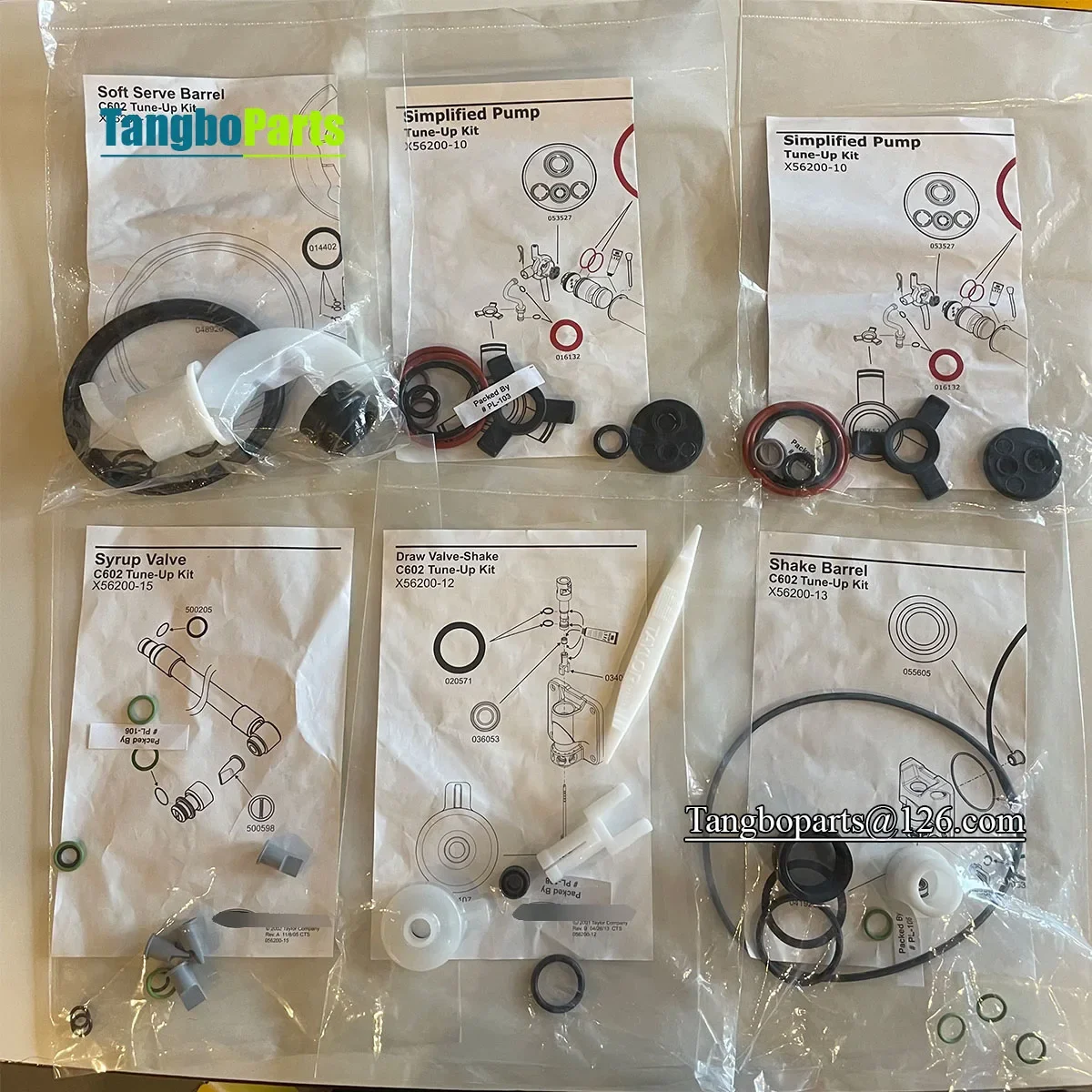 X56200-14 X56200-10 X56200-15 X56200-12 X56200-13 TLX49463-59 Part Bag Tune Up Kit For Taylor 606 602 Ice Cream Machine Replace
