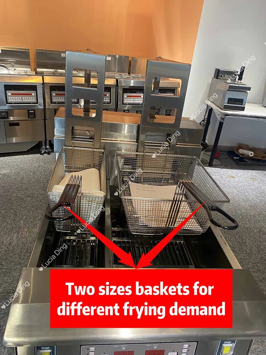 لفندق Kfc الوجبات السريعة مطعم وجبة خفيفة بار التلقائي رفع مقلاة كهربائية التحكم في درجة الحرارة التجارية المقلاة العميقة #5