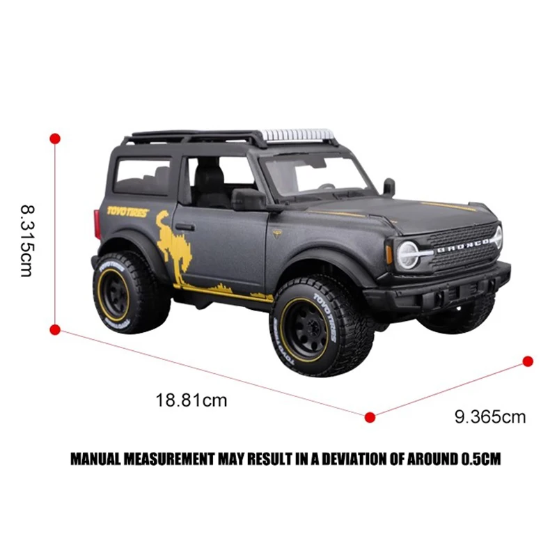 Maisto 1:24 New style Ford BRONCO BADLANDS 2021 simulation alloy car model crafts decoration collection toy tools gift