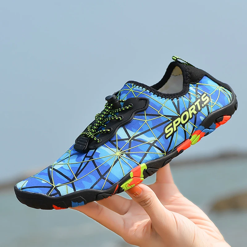 Unisex Indoor Fitness Shoes Couple Vacation Outdoor Water Sports Shoes Large Size Snorkeling Quick Dry Swimming Shoes 35-46#