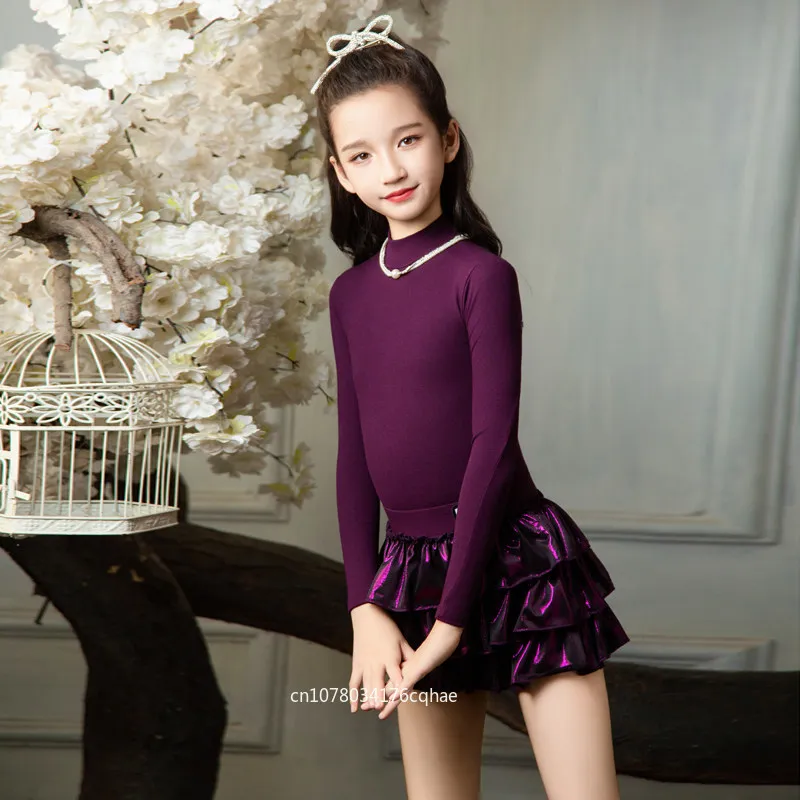 

Girls' high-end dance training suit children's dance professional performance practice set training suit for Latin dance