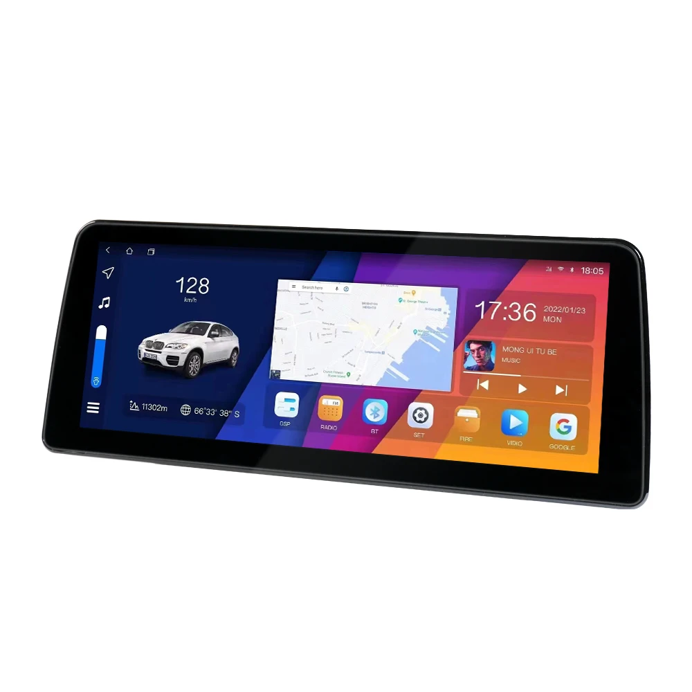 Gps car navigator 2DIN 10.36 inch Android Retractable Touch Screen USB Car  Radio Stereo  DVD player