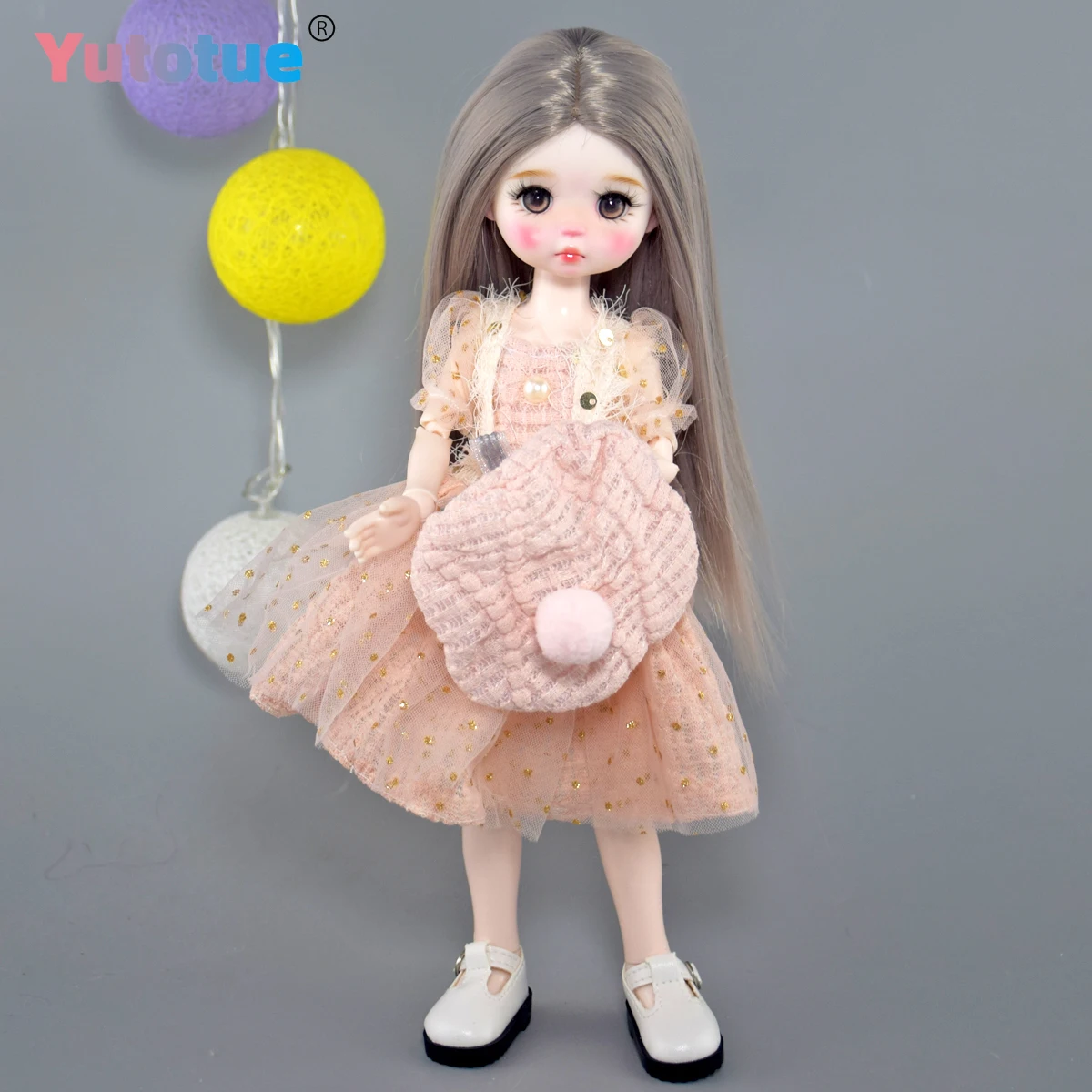YUTOTUE Muñeca de niña de 12 pulgadas de altura Juguete lindo Zapatos de vestir bonitos Peluca recta Todo incluido Regalo para niños