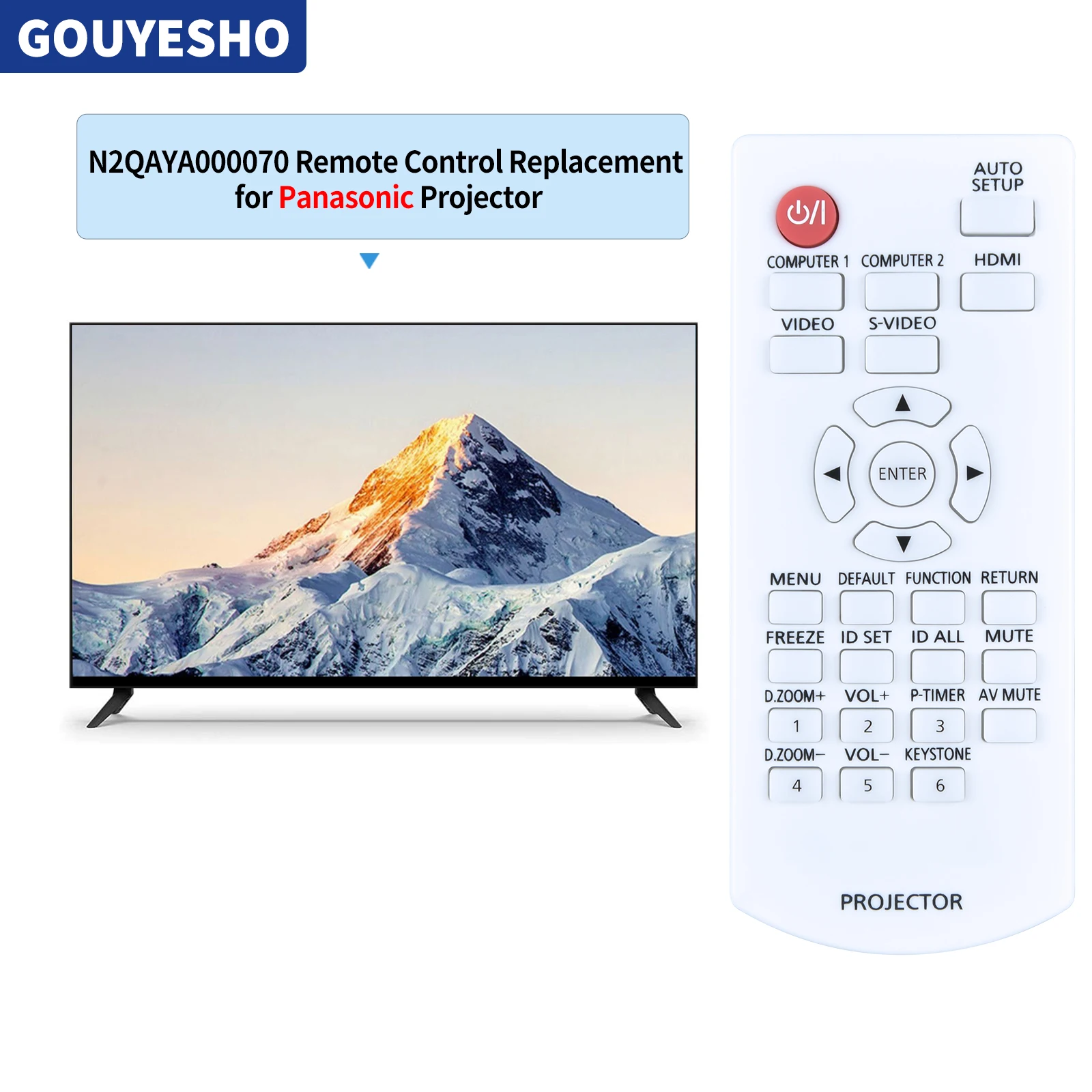 ريموت لجهاز عرض باناسونيك ، جديد ، MXDA ، PT-VX600 ، PT-VZ570 ، PT-ST10 ، PT-ST10U ، PT-VX400 ، PT-VX400NTU ، N2QAYA000070 ، PT-VX420 ، PT-VX420Z