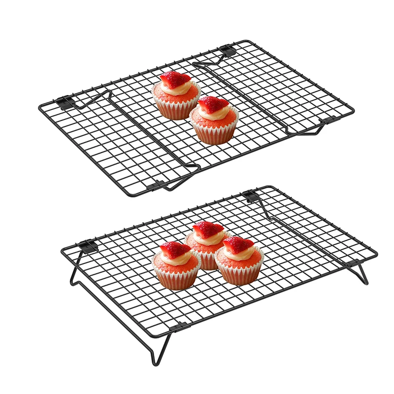 2 Pcs Cookie Cooling Racks, Cooling Racks For Cooking And Baking, Carbon Steel Wire Cooling Racks For Baking