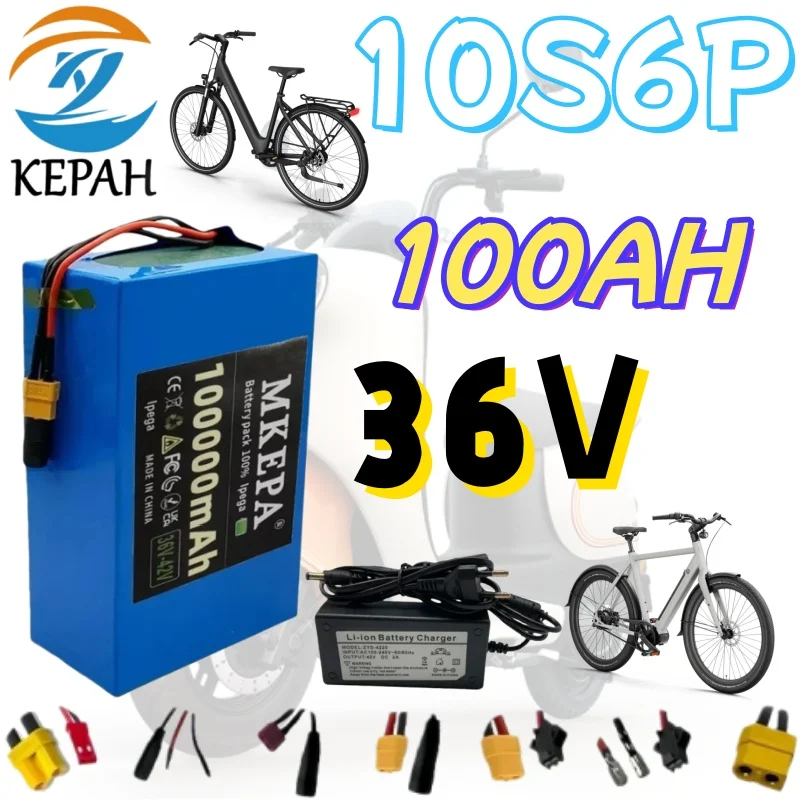 New Upgrade 36V 100000mAh 10S2P Rechargeable Li-Ion Battery for Electric Self-balancing Scooter,HoverBoard and Unicycle