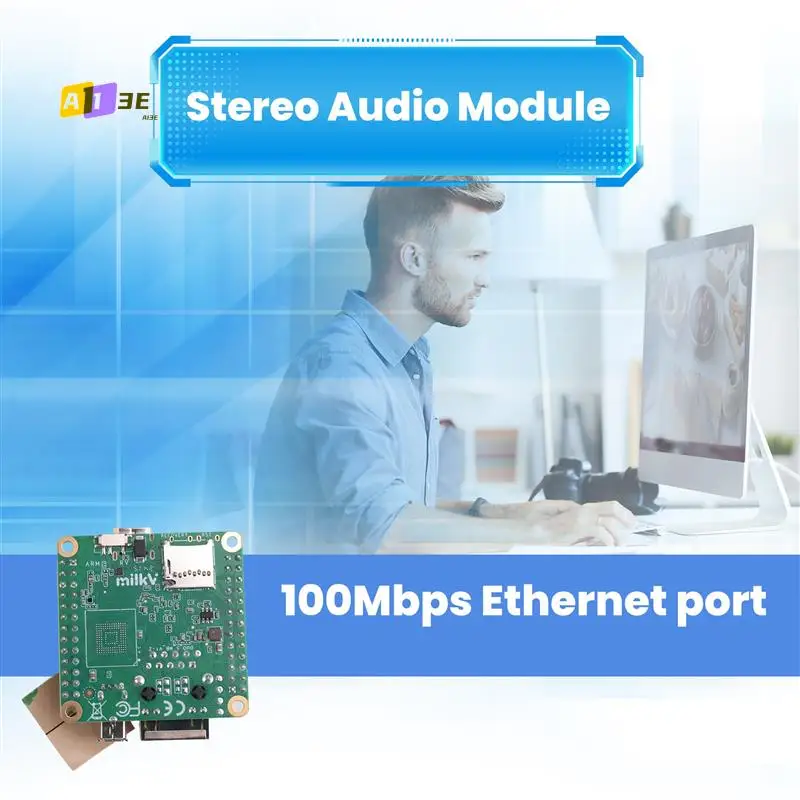 

A13E-Milk-V Duo S 512M-WIFI Макетная плата RISC-V Linux Wi-Fi6/BT5 Сетевой порт 100 Мбит/с Молочный V Duo S 512 МБ SG2000 Модуль