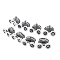8pcs/lot Shower Rooms Cabins Pulley Shower Room Roller /Runners/Wheels/Pulleys Diameter23mm/25mm Hole Distance 26mm