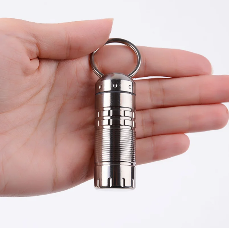 

Titanium Waterproof Medicine Pill Bottles Necklace Pendants Perfume Bottles Box