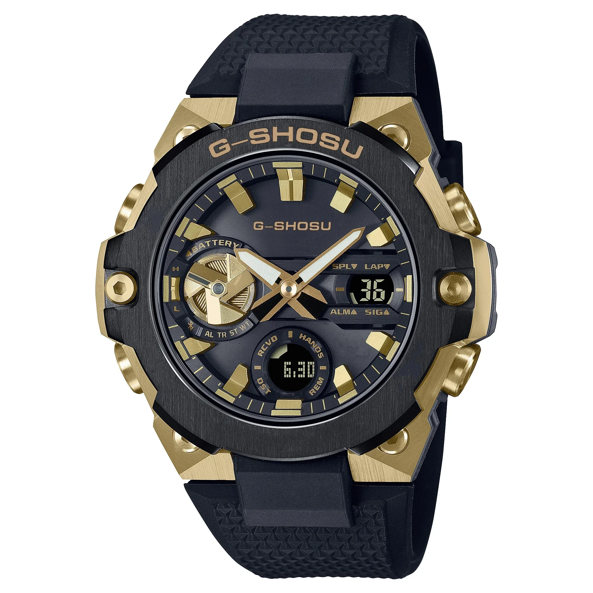 Sportliche, elektronische Unisex-Digitaluhr, voll funktionsfähig, Weltzeit, automatisches Handheben usw., GST-Großzifferblatt der B400-Serie