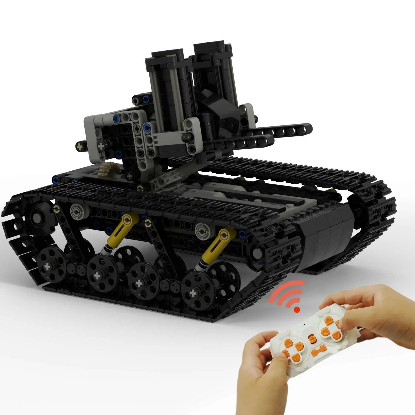 Technical Building Block Kids Toys MOC Tank Modle RC Electric Shooting Cannon DIY Creative Toys