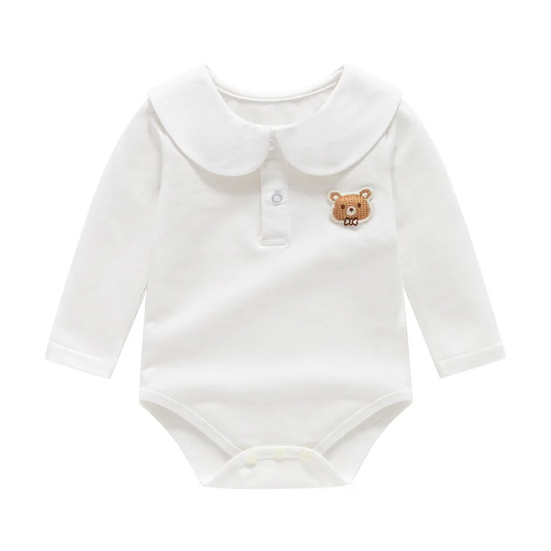 

2025 Newborn Baby Bodysuit Long Sleeve Cotton Cute Bear Print Romper One Piece for 0-24 Months Infant Clothes Autumn Outfit