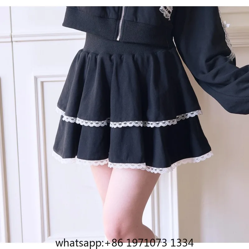 Mine Series Sweet Girls Sportswear Bud Suit Set Japanese Mass-produced Subculture Long-sleeved Sweater Jacket Pants Skirt Sets