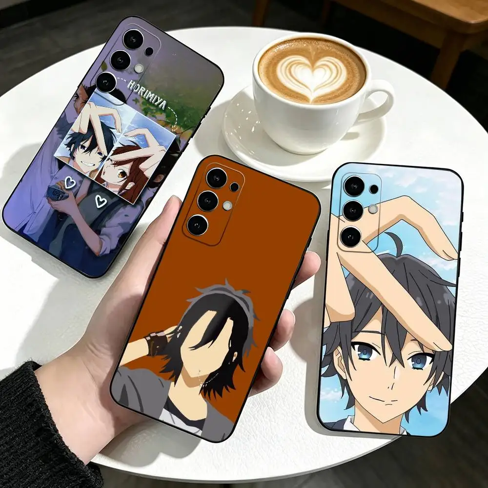 Anime H-Horimiya Izumi Miyamura Phone Case For Samsung S25,S24,S21,S22,S23,S30,Ultra,S20,Plus,Fe,Soft Silicone Black Cover