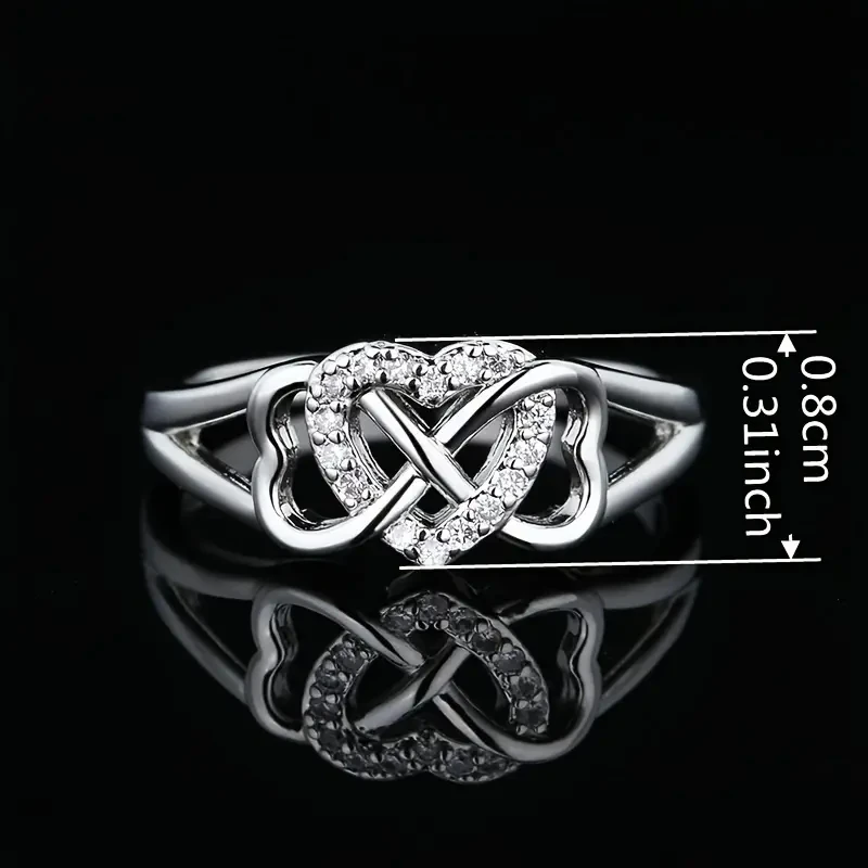 Huitan Multi Color Tiny Zirconia Heart Ring Female Romantic Wedding Bands Silver Color Finger Jewelry Engagement Accessories