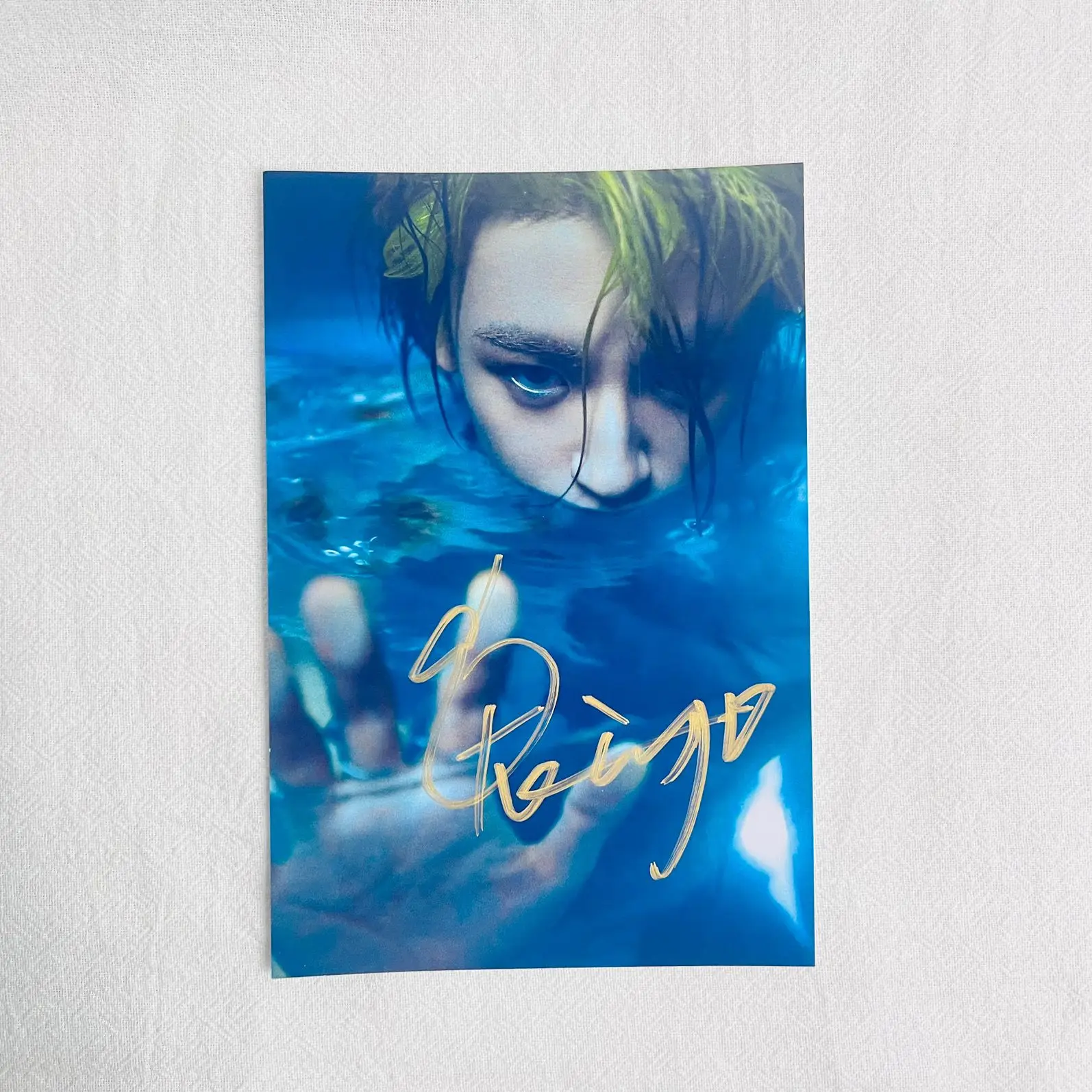 Lil Ghost Wang lin kai chinese star autographed photo 6-inch non printed birthday gift for friend