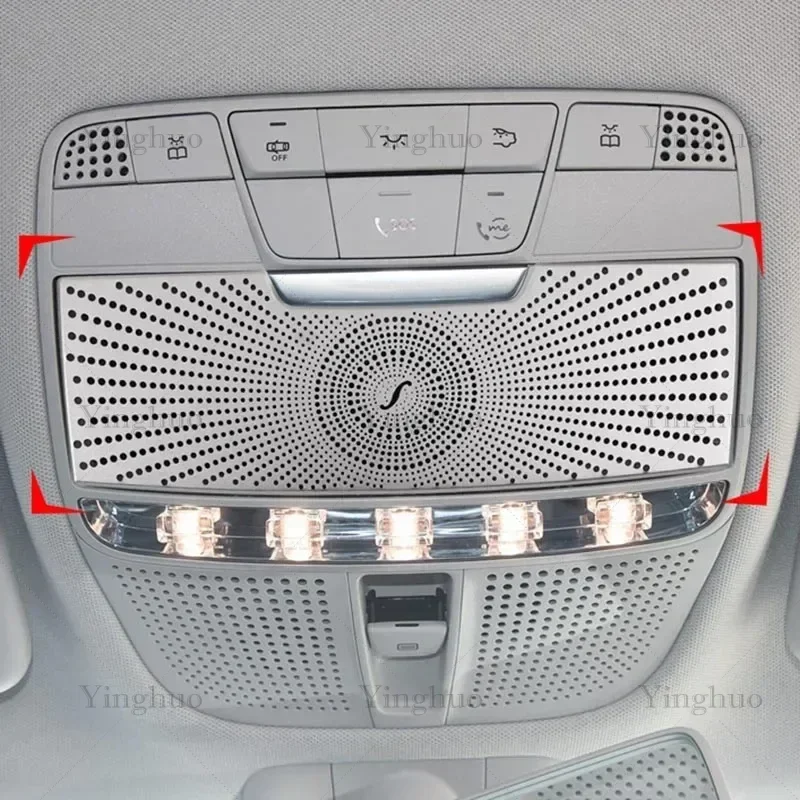 

For Mercedes Benz C Class W205 GLC Car Reading Light Cover trim decoration strips Interior roof Lamp Frames auto accessories