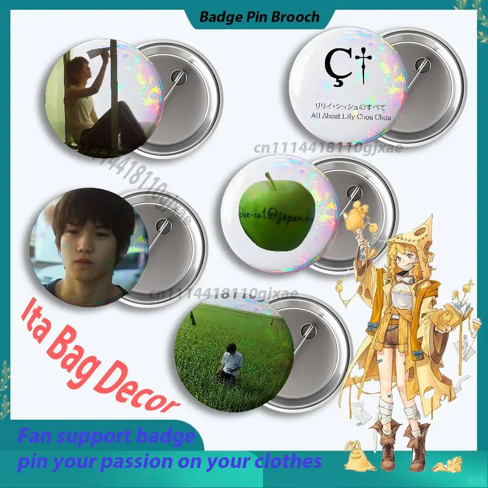 All About Lily Chou-Chou Badges25 32 44 58 75mm Round Cosplay Pin Fans Collect Friends Gifts Brooch Souvenir Custom