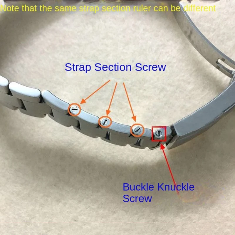 Watch strap screw for Rolex Green Black Water Ghost Oyster style Constant Motion Submariner Link Rod Shaft Watch Buckle Screw