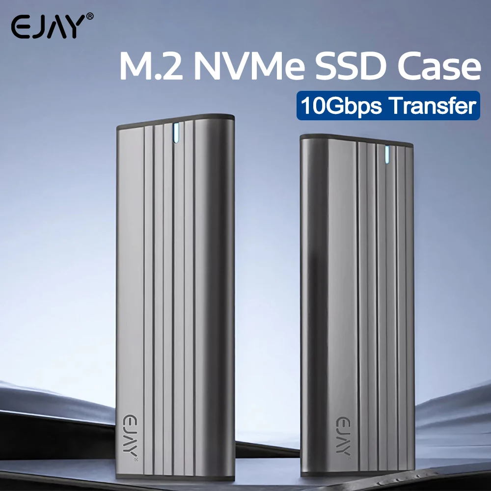 

Корпус для SSD JEAY 10Gbps M.2 NVMe, адаптер M.2 на Type-C 3.2, корпус для SSD M2 PCIE NVME для накопителей 2230, 2242, 2260, 2280 мм NVMe
