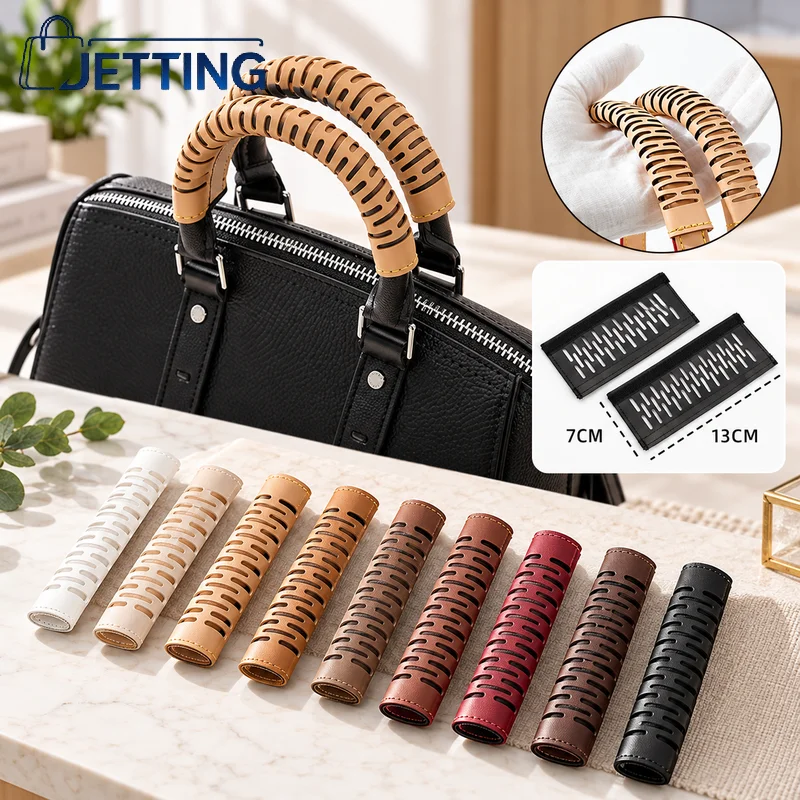 2Pcs Set Soft Handbag Handle Leather Wrap Cover Synthetic Leather Abrasion And Stain Resistant Purse Strap Cover